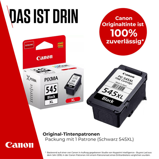 Canon ink - PG-545XL Original printer ink cartridge in black with high yield - prints up to 400 A4 pages (1 x printer cartridge)