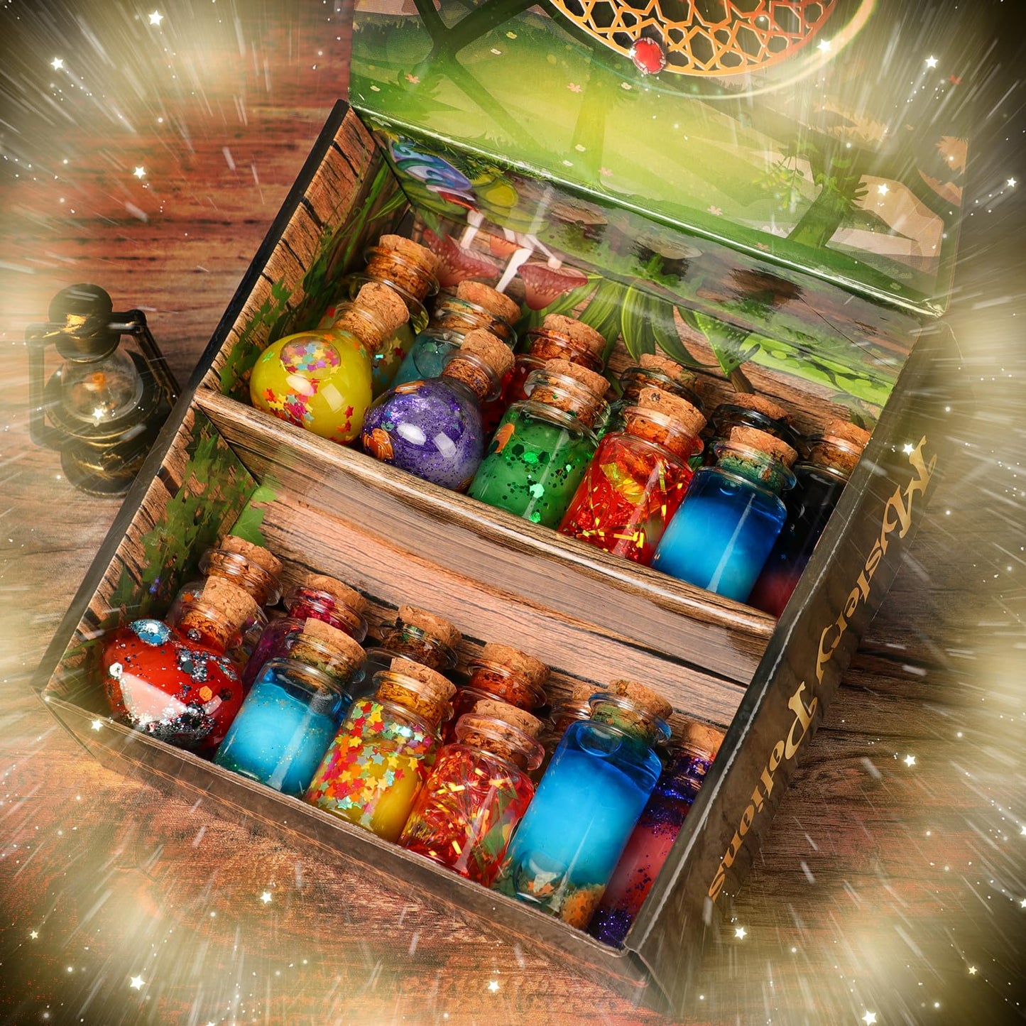 Mystery Potions Creative Gift for Kids, 20 Magic Potion Wizard Potion Bottles, Craft Toys Creative Christmas Birthday Gifts for Boys & Girls Age 6 7 8 9 10+