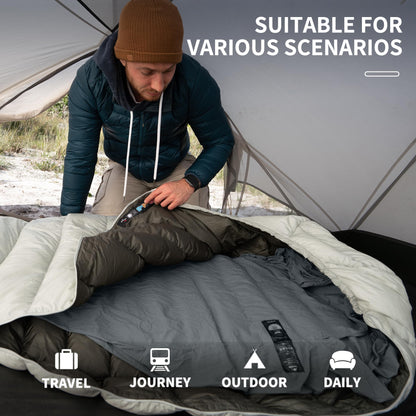 Naturehike ultralight hut sleeping bag liner only 128g travel blanket with small pack size inner sleeping bag for backpacking, hostels, cabin camping.