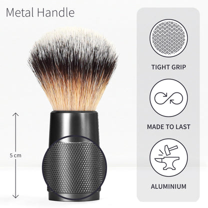 Bambaw - Men's shaving set includes: 1 black safety razor with stand, 15 double-edged razor blades, 1 unscented shaving soap, & 1 black shaving brush. Gifts for men.