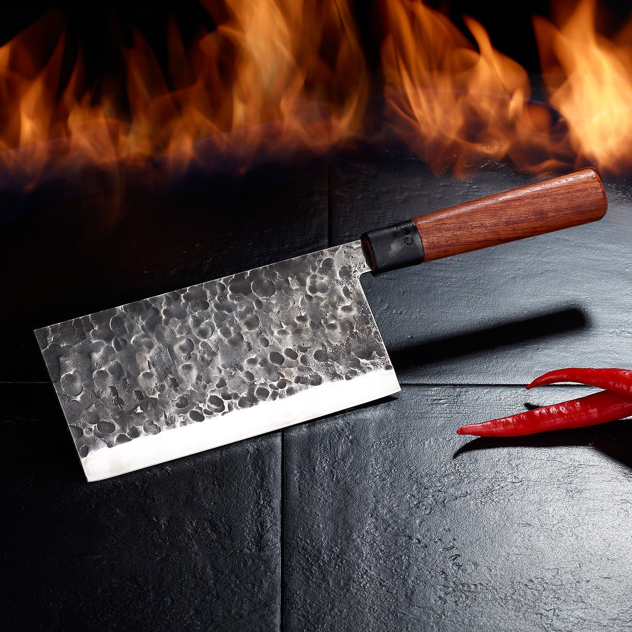 TokioKitchenWare Chinese kitchen cleaver: Chinese cleaver, handcrafted (China cleaver, chef's knife, mincing knife)