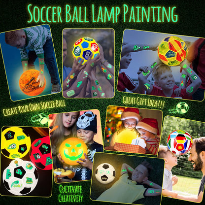 Soccer gifts for boys, DIY 3D soccer lamp painting kit, art supplies crafting kit for kids, soccer gifts for boys, toys, girls birthday gift, Easter gift