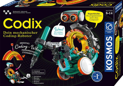 Cosmos 620646 Codix - Your Mechanical Coding Robot, Fun Way to Learn Programming, Robot Toy, Experiment Kit for Children Ages 8-12.