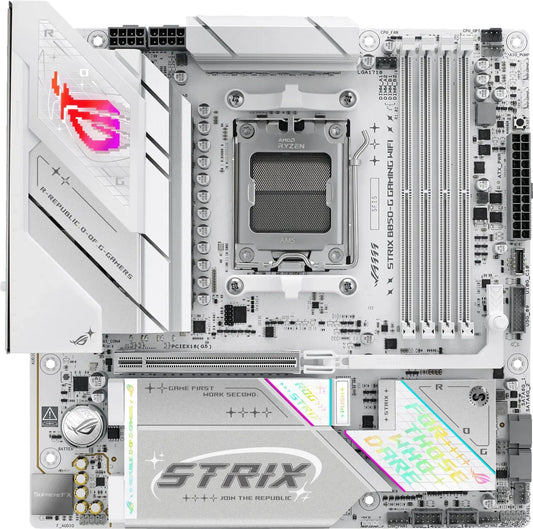 ASUS ROG Strix B850-G Gaming WiFi motherboard for AMD AM5 socket (mATX, DDR5 memory, 4X M.2, PCIe 5.0, WiFi 7, Aura Sync)