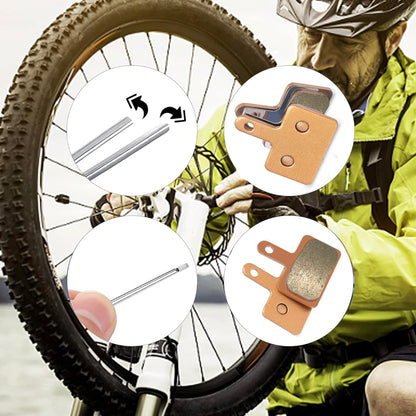 4 pairs of copper-based sintered MTB bike brake pads, suitable for ebikes, scooters, electric scooters, and electric bikes. Compatible with B01S Trp Tektro MT200 M355 M446 M315 M365.