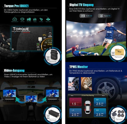 Erisin 8-Core 4GB+64GB 7 Inch Android 14 Car Radio Bluetooth GPS Navigation For Mercedes A Class W169 B Class W245 Sprinter Vito Viano VW Crafter CarPlay Android Auto DSP WiFi DAB+ RDS SWC DVD USB Canbus