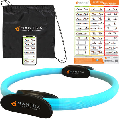 MANTRA SPORTS Pilates Ring Fit Fitness Ring Pelvic Floor Trainer for Women & Men, Pelvic Floor Training Device for Home, Leg Press Hip Trainer Thigh Trainer Home Workout Equipment