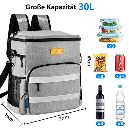 kiximay 30L Cooler Bag Large Foldable - Cooler Bag for Food & Drinks, Cooler Bag Picnic Bag, Insulated Thermal Bag, Car Cooler Bag for Beach/Picnic/Camping/BBQ