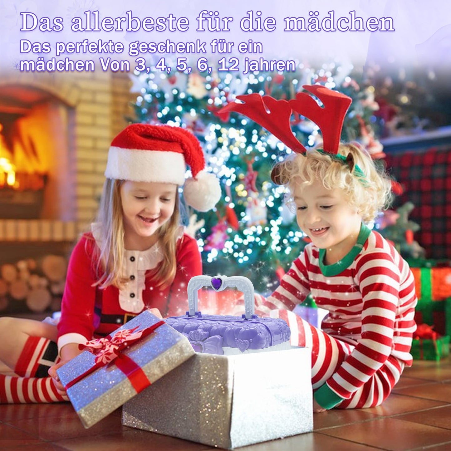 Children's makeup set girls toy gifts - Kids Washable Makeup Case, Makeup Kids Make Up Set Games, Toys for Girls Christmas Birthday Gifts for Girls 4 5 6 7 8 9 10 11 years