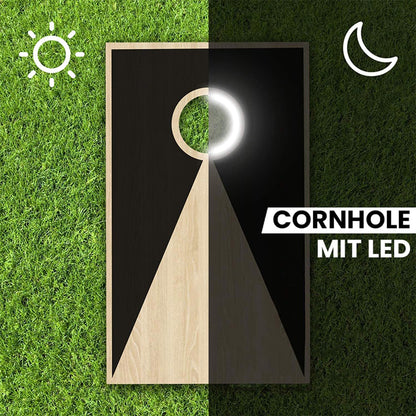 Original Cornhole® Official Game | American Cornhole Game with LED lights | Official Size | 100% Wood | 2 boards + 8 bags + 1 Protective Cover | OriginalCup®