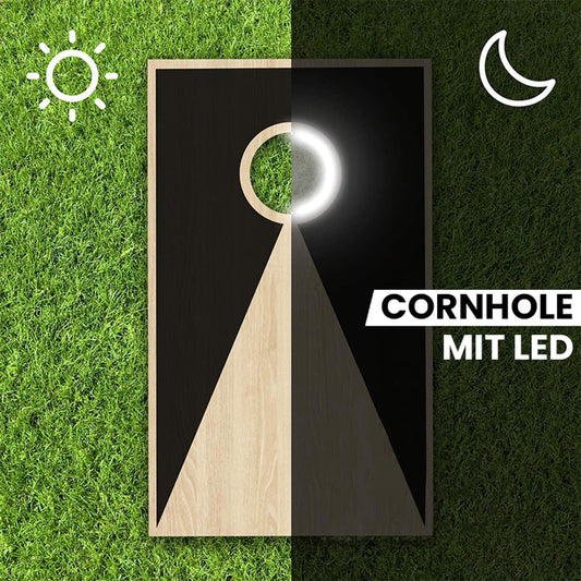 Original Cornhole® Official Game | American Cornhole Game with LED lights | Official Size | 100% Wood | 2 boards + 8 bags + 1 Protective Cover | OriginalCup®