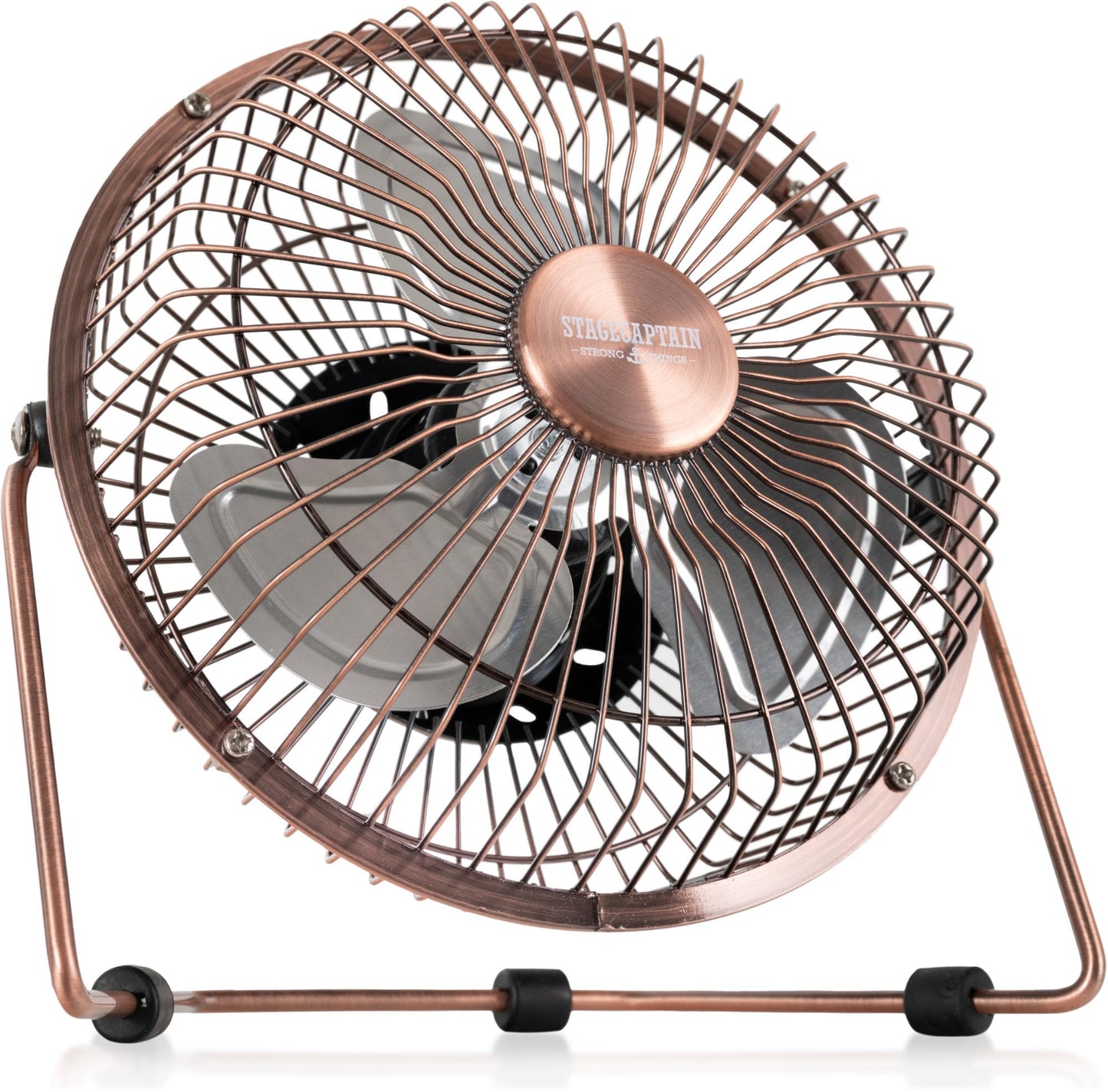 Stagecaptain TV-60U MkII 6" USB desk fan - perfect for desks and small living spaces - 6" fan blade - made entirely of sturdy metal - infinitely adjustable angle - powered by USB port