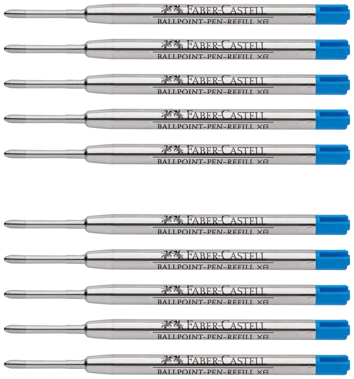 Faber-Castell ballpoint pen refill (10 pieces, extra wide - blue)