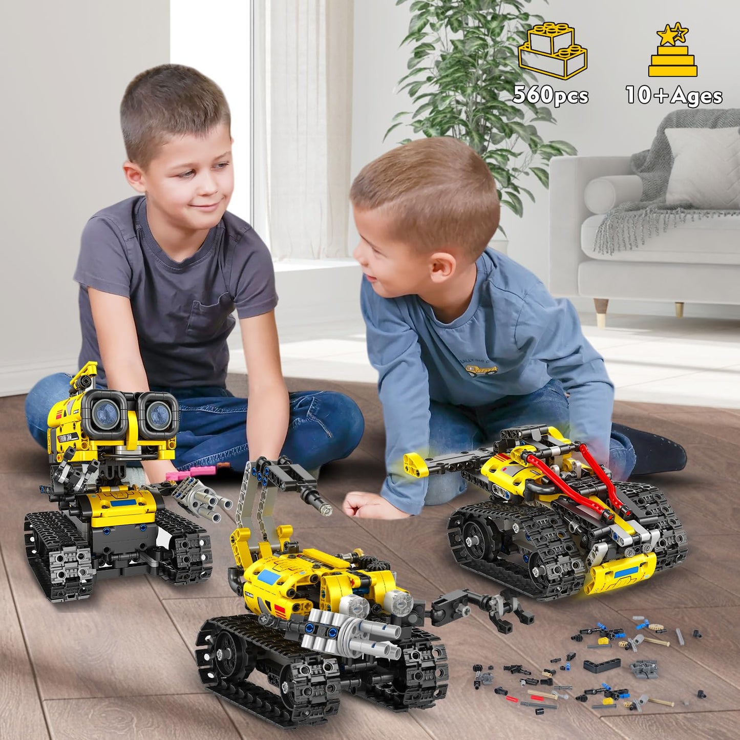 CUBIMANA Technology Robot Building Toy for Kids - 5 in 1 App & Remote Control Technology Toy, Wall Robot/Engineering/Mech Scorpion Toy, Gifts for Boys Girls 10+ Years (560 Pieces)