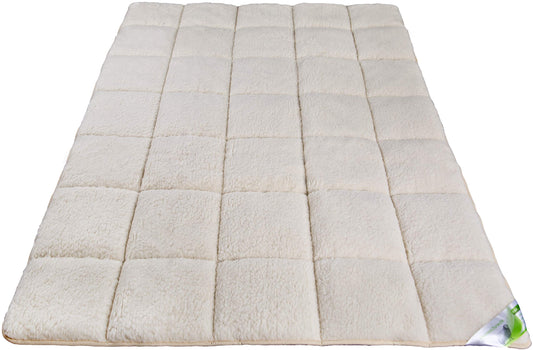 franknature - Underblanket made of lambswool with Merino wool mattress topper 90x200
