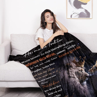 Cuddle Blanket: Soft father-daughter blanket, personalized gift from dad. Super soft fleece blanket, perfect for birthday and Christmas gifts. Ideal for living room, bed, or sofa.