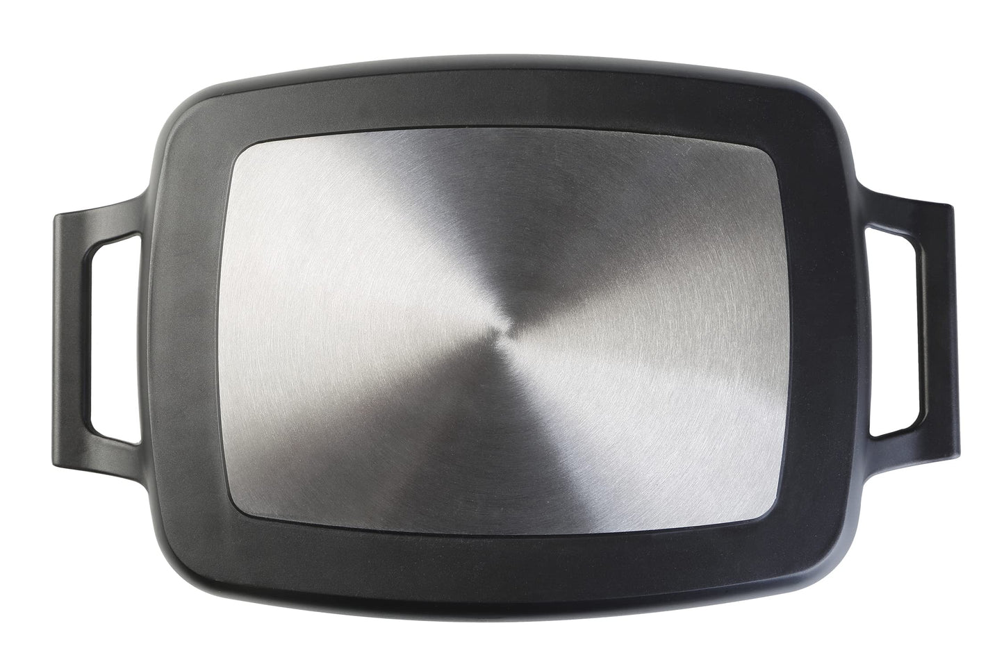 WECOOK! - 47x30cm Induction Grill Plate | Die-cast aluminum | 5mm QuanTanium non-stick coating | Suitable for all types of stoves, including oven | Removable silicone handles, Aluminum
