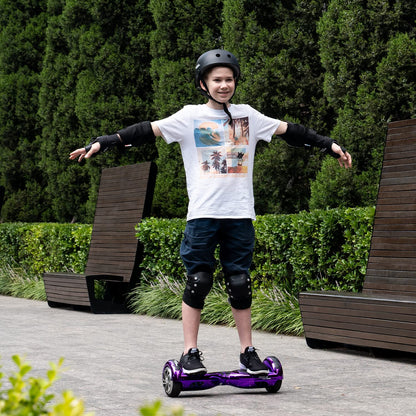 MEGA MOTION Hoverboards with Hoverkart for Kids, 6.5 inch Hoverboards with Bluetooth Speaker, with LED lights, Gift for Kids and Teens
