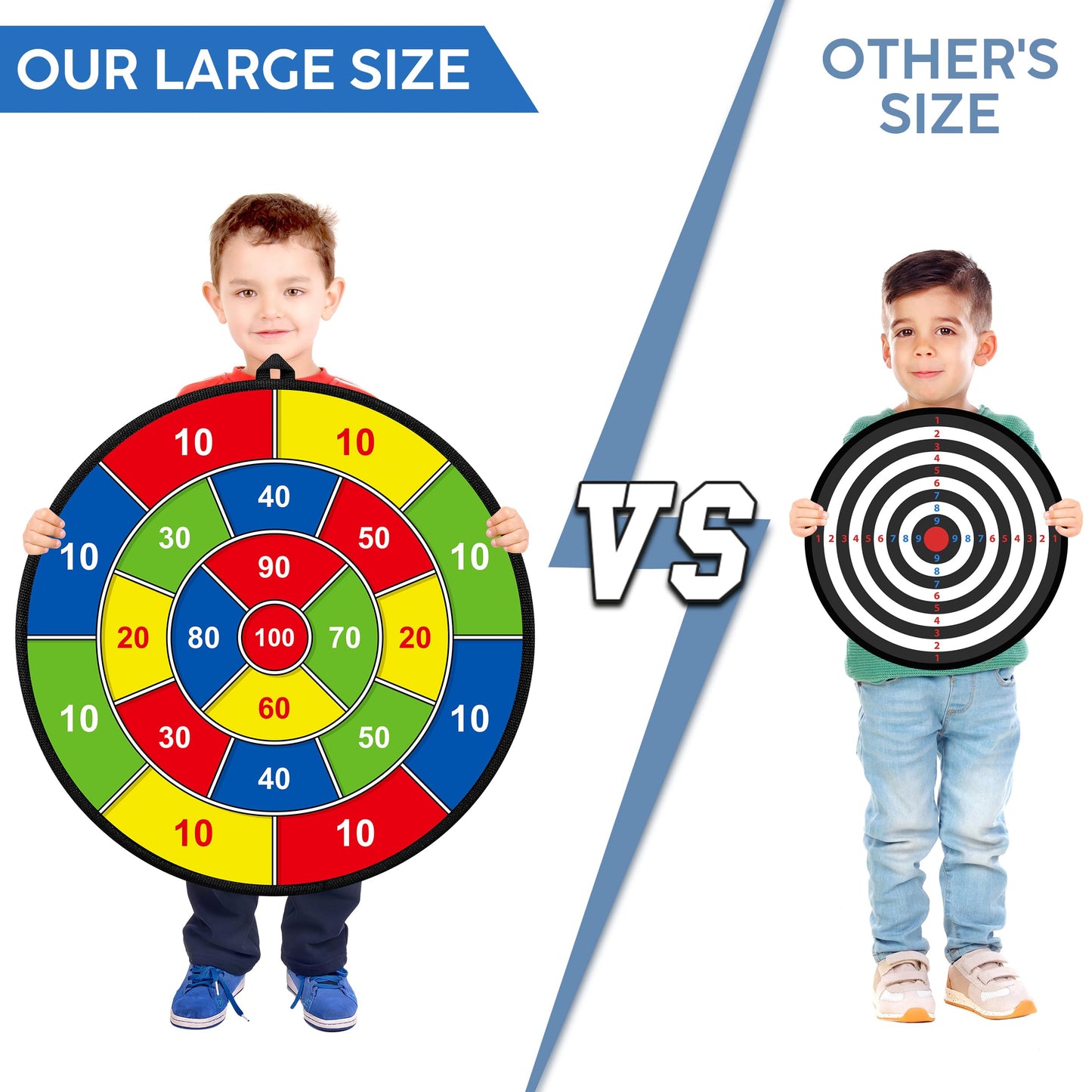 29" Double-sided Dart Board Kids Game with 12 sticky balls, 6 darts, throwing game, indoor/outdoor sport fun party game, toy, birthday gifts for 3 4 5 6 7 8 9 10-12 year old boys girls
