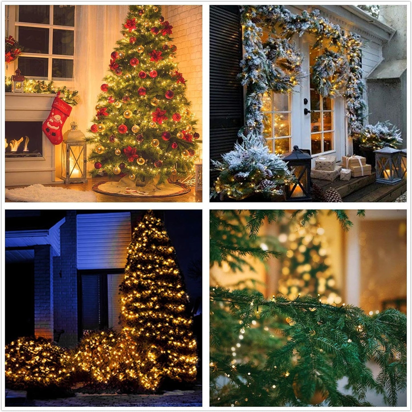 Avoalre 2000 LEDs String Lights 50M Christmas Lights Outdoor with EU Plug 8 Modes Waterproof Cluster String Lights for Christmas Garden Party Birthday Wedding, Warm White