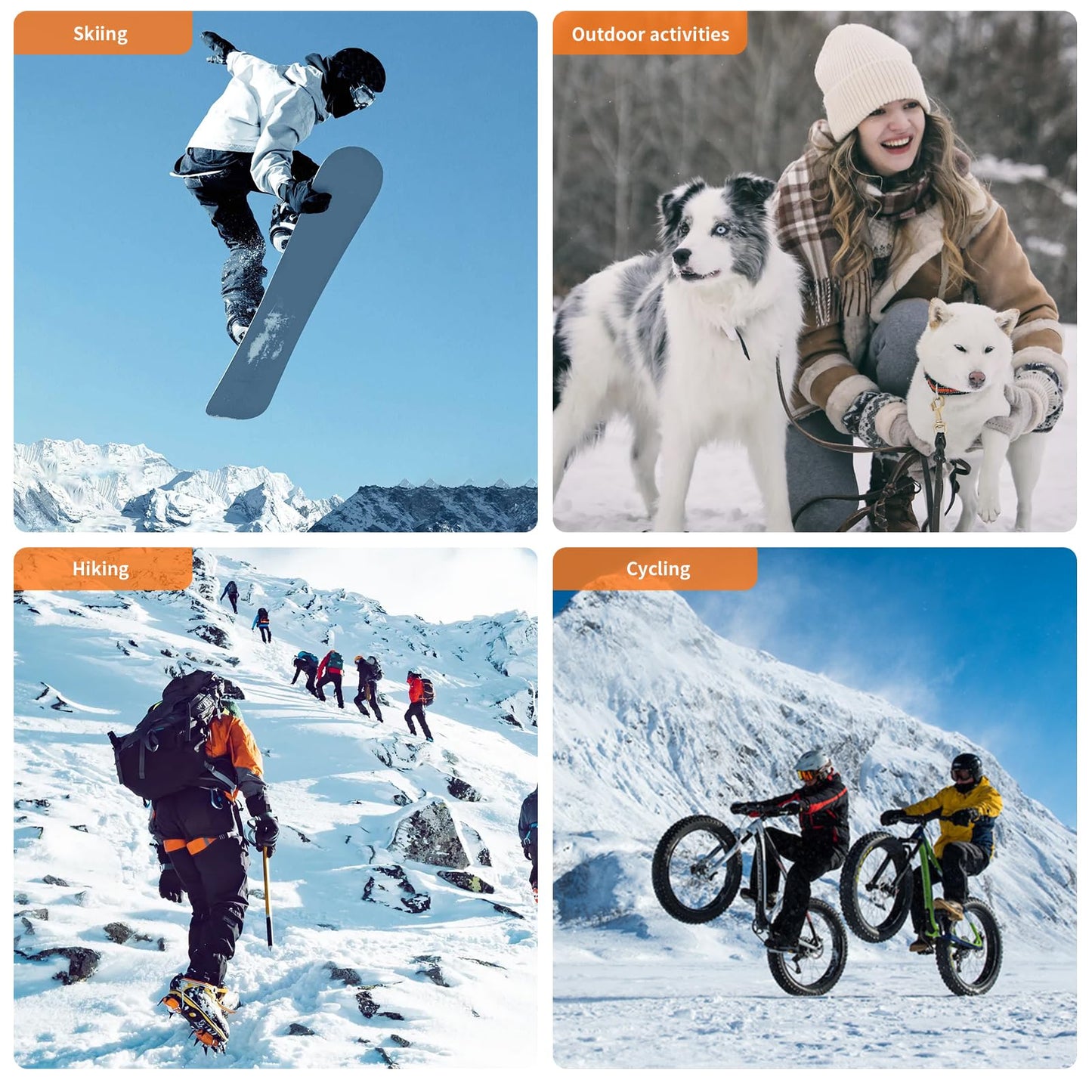 PROSmart Heated Gloves for Men Women: Electric Waterproof Bike Motorcycle Hand Warmers with Battery for Outdoor Winter Skiing Hiking