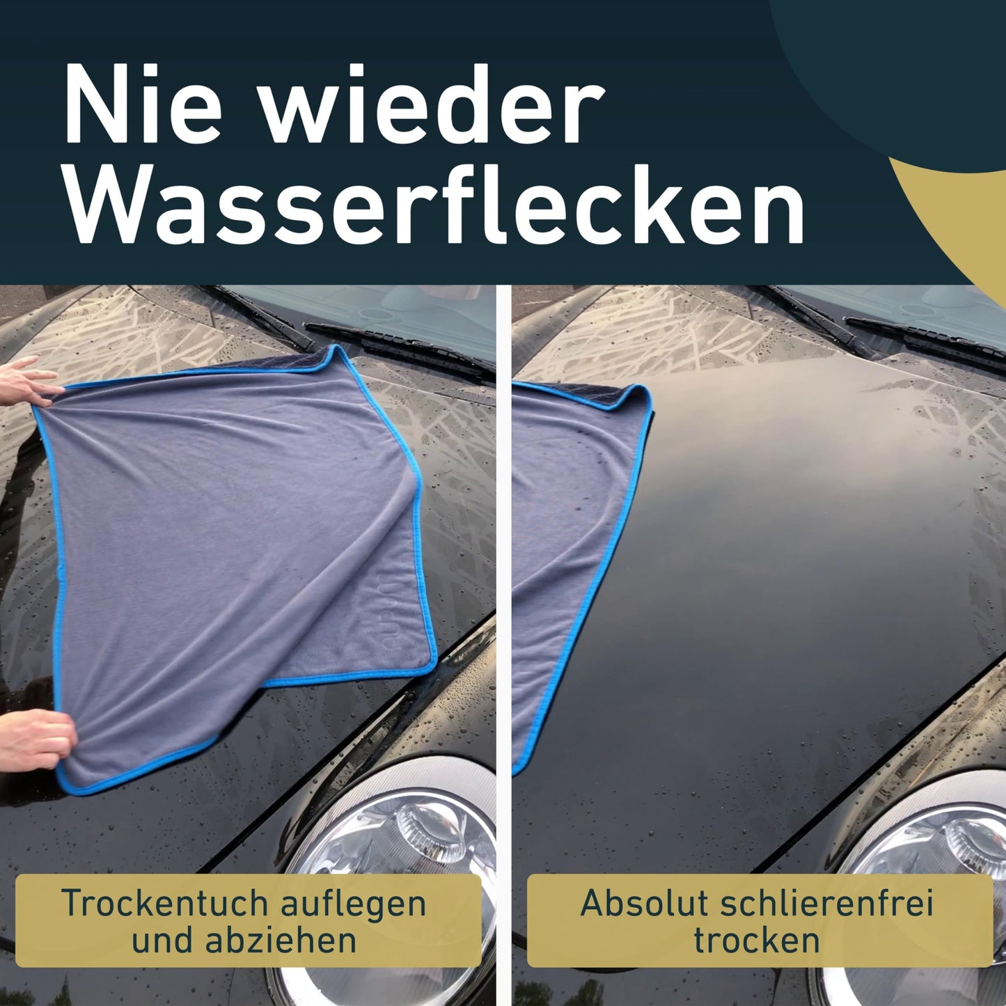 Aurum-Performance® Car Drying Towel ultra absorbent & gentle on paint - Automotive Microfiber Cloth 100% lint-free & washable - Car Microfiber Towels, Microfiber Cloth 90x60 cm