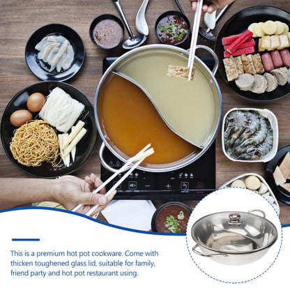 TOPBATHY Induction Wok Electric Hot Pot Induction Cooker Fondue Pot Shabu Hot Pot For Home Stainless Steel Insulated Hot Pot Electric Cooking Pots Rice Cooker Daily Use