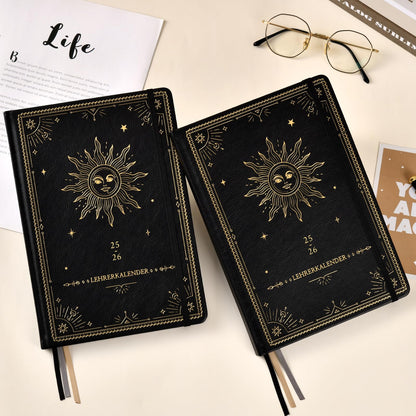 Teacher planner 2025 2026, teacher planner 2025 2026 a5 from August 2025 to July 2026, school planner 2025 2026 for teachers, 17.5x25 cm, hardcover teacher planner, slip pocket, black.