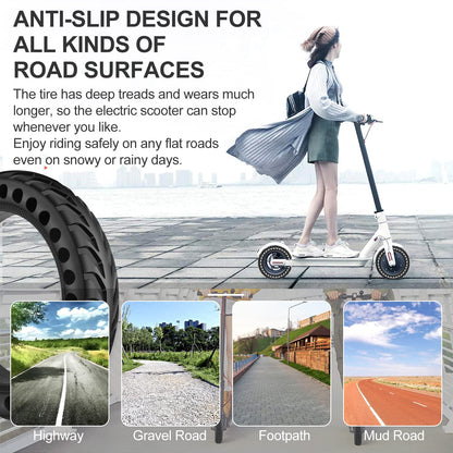 BANGTING 8.5 Inch E Scooter Solid Tire, 8 1/2 x2 Solid Rubber Tire, 50/75-6.1 Replacement Tire for Xiaomi Pro 2 / M365 / M365 Pro / 1S / 3/3 Lite / Essential and all models, (2 PCS)
