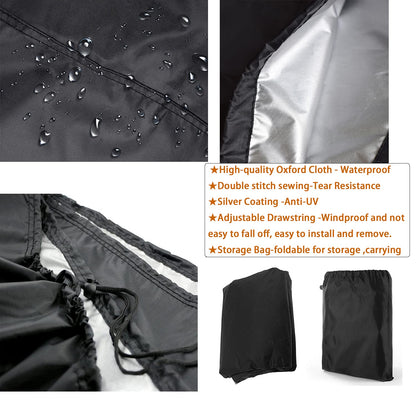 MAYHOUR Snow Shovel Cover High-performance waterproof, dustproof, anti-UV snow shovel cover Outdoor protection 210D silver-coated Oxford cloth tear-resistant (109×81×89cm×127cm / 43×32×35in×50in)