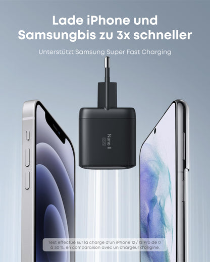 Anchor Nano II 65W USB-C Charger, GaN II Fast Charger, USB-C Adapter for MacBook Pro/Air, Galaxy S24, iPhone 16/15, iPad Pro, Pixel (Black)