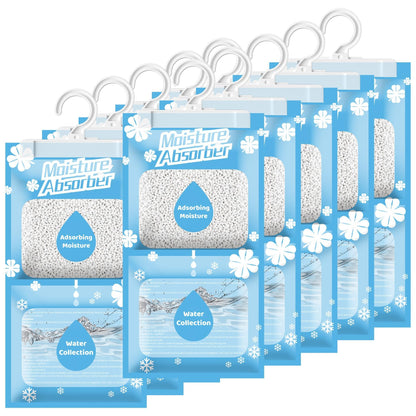 Boadw 10x230G Hanging Dehumidifier, Wardrobe Moisture Absorber for Basement, Bedroom, Bathrooms, against Moisture Anti-Mold Deodorizing Desiccant Bag