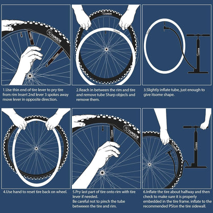 YunSCM 4-pack 47/57-406 20 inch tube 20x1.75 20x1.95 20x2.0 20x2.10 20x2.125 AV32mm valve compatible with 20 inch bike tube/kids bike/electric bike tube 20x1.75/1.95/2.10/2.125