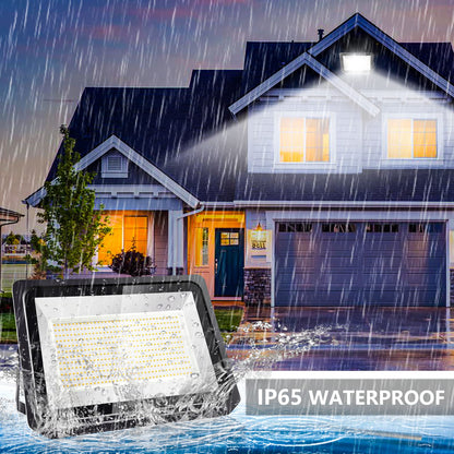 Loyal 500W LED Floodlight Outdoor, 50000LM Super Bright Outdoor Spotlight, IP66 Waterproof Floodlight, 3000K Warm White Spotlight, Outdoor Light for Garden, Garage, Driveway, Doors