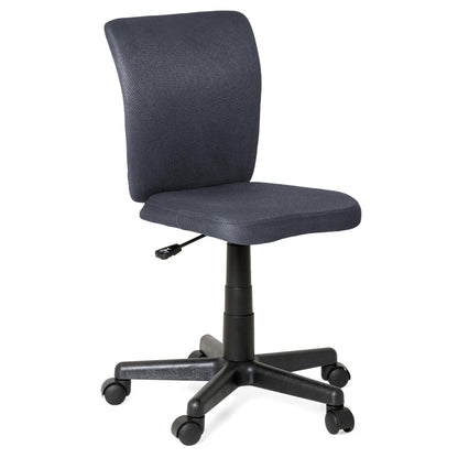 Nexos Trading Children's Office Chair Swivel Chair without Armrests Easily adjustable in height Gray padded with wheels Mesh cover Desk chair