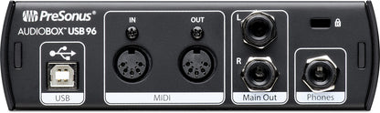 PreSonus AudioBox 96 Studio - USB audio interface bundle for recording and production with microphone, headphones & software.