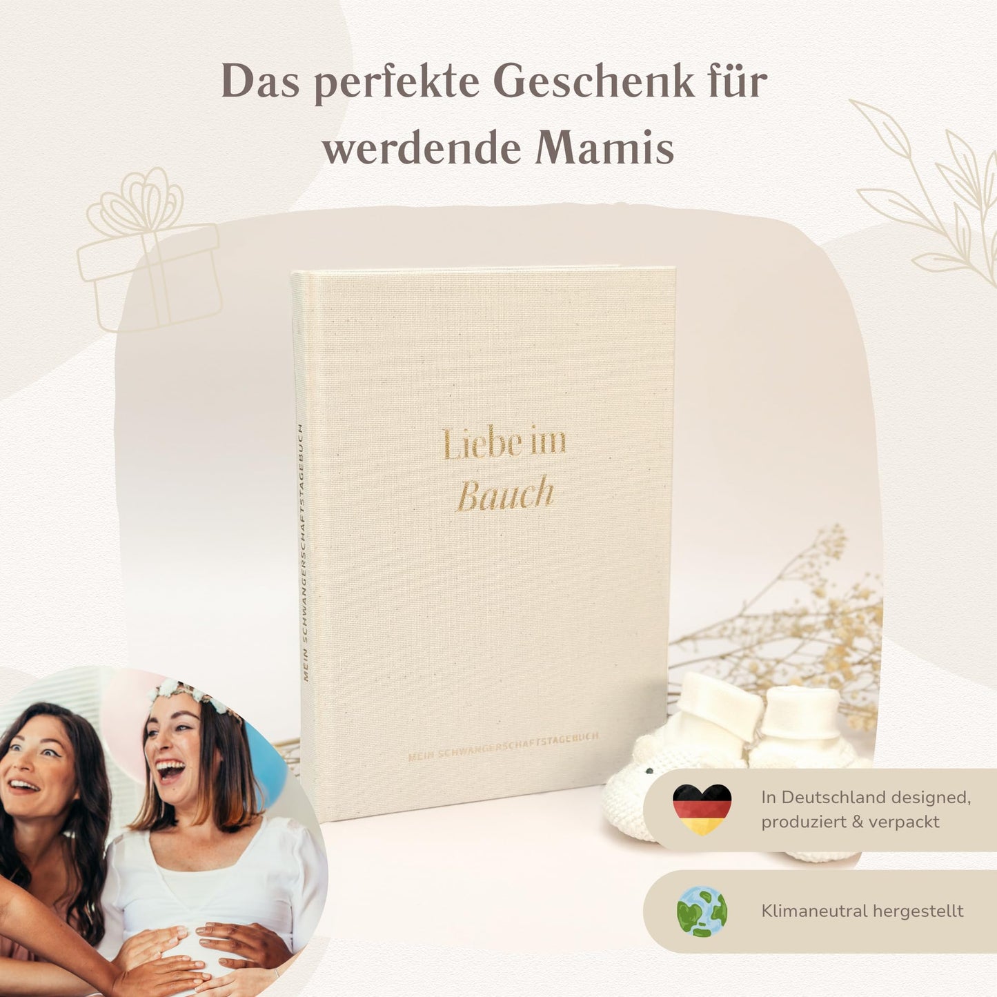 MyBaby123 linen pregnancy journal