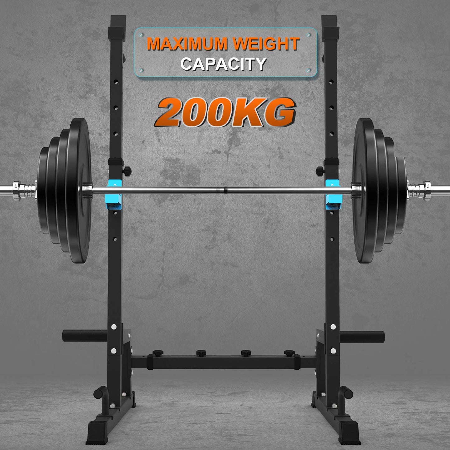 Squat Rack Multi-Function Barbell Rack Adjustable Height Dumbbell Stand for Gym Home Weightlifting Bench Press Dip Station Portable Strength Training Dumbbell Rack
