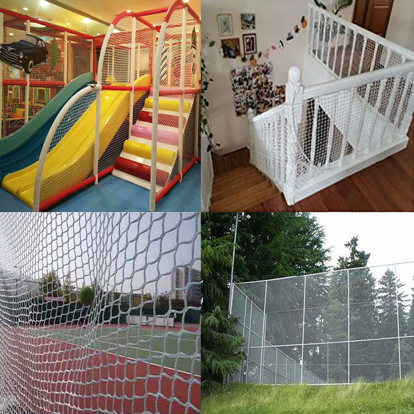 KACQIYT White Safety Net Cat Net Protection Net Child Bunk Bed Stairs Balcony Window Enclosure Fall Protection Safety Guard Amusement Park Decoration Safety Net Multi-purpose Safety Net