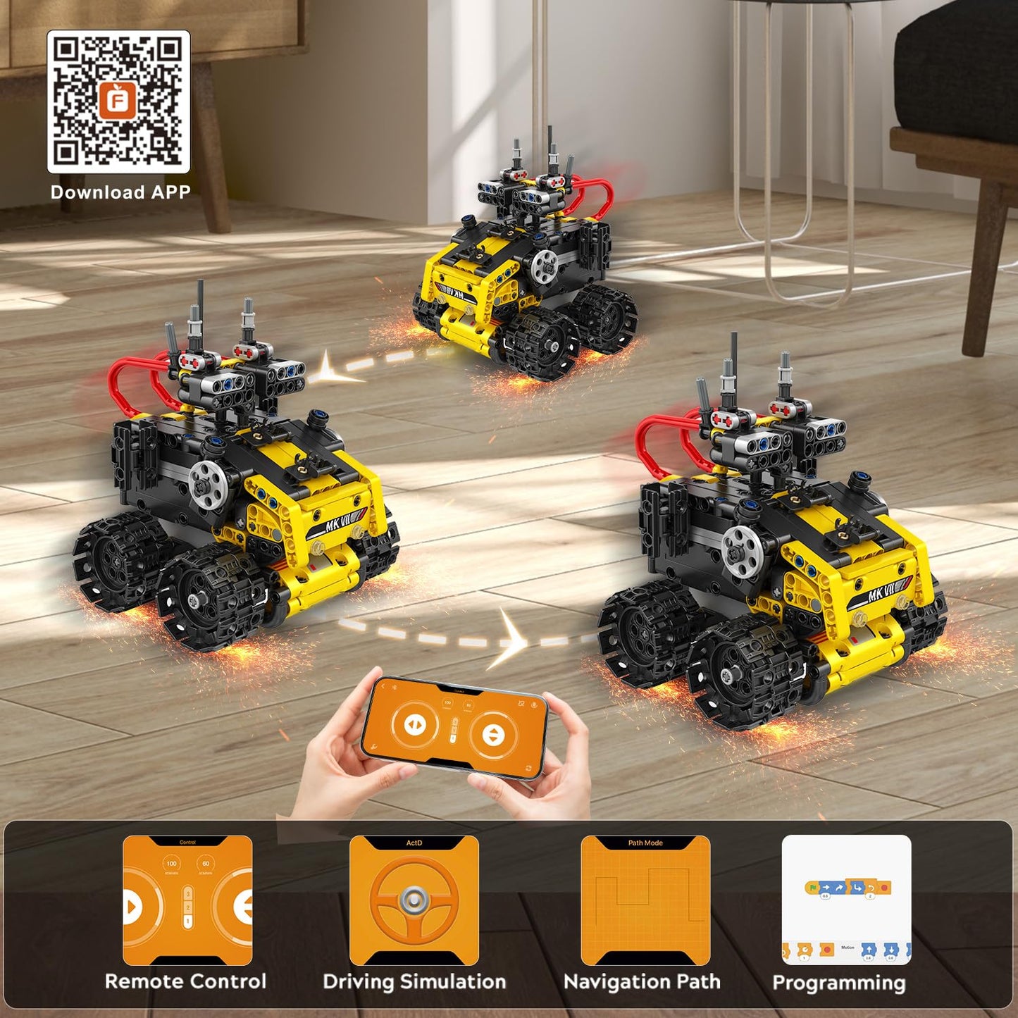CUBIMANA Technology Robot Building Toy for Kids - 5 in 1 App & Remote Control Technology Toy, Wall Robot/Engineering/Mech Scorpion Toy, Gifts for Boys Girls 10+ Years (560 Pieces)