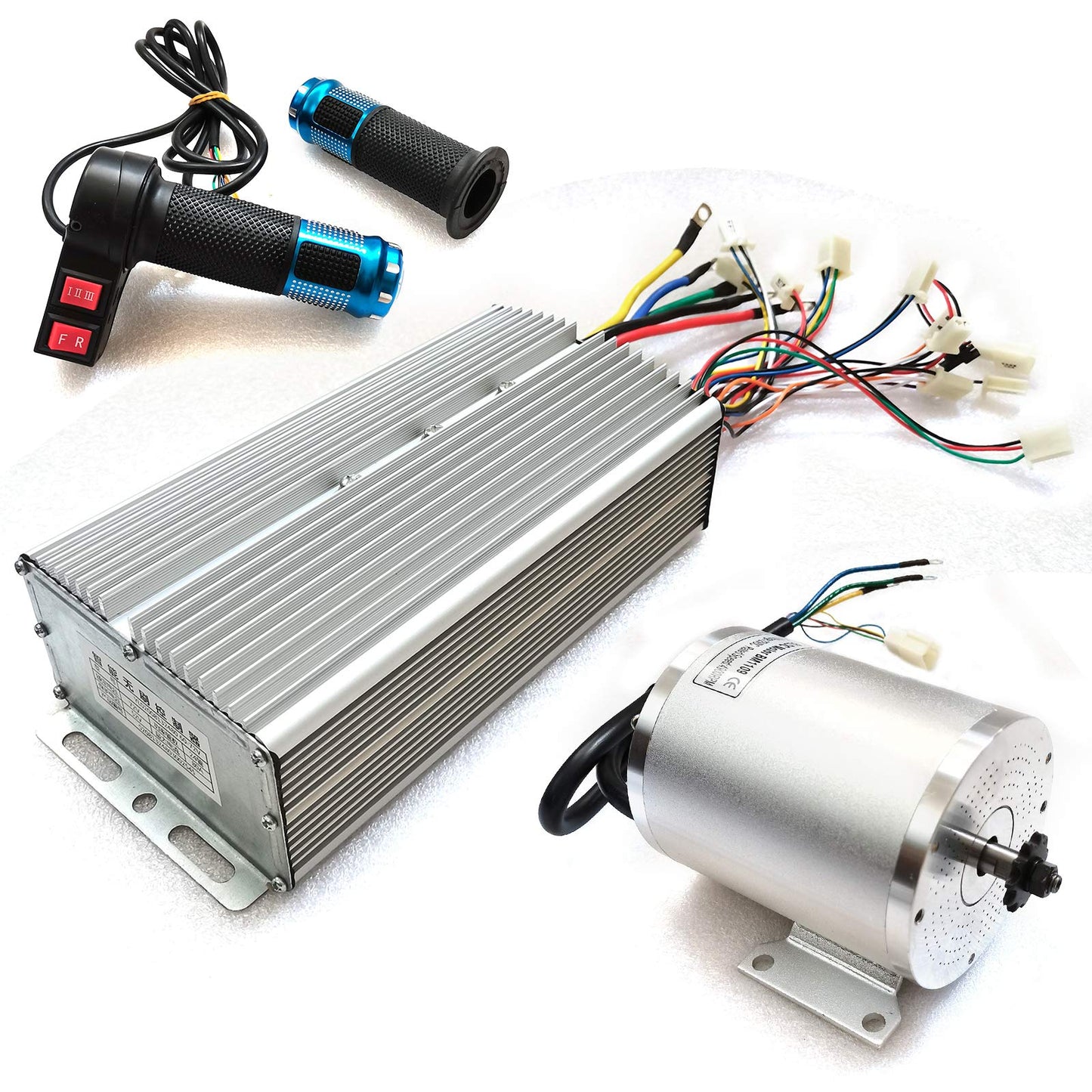 BLDC Motor Kit Brushless DC motor including controller and throttle grip 3000W 72V DC 4900 rpm Electric Bike Kit for electric scooters, electric cars, foldable cars.