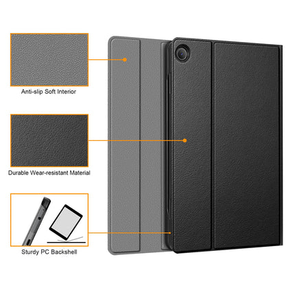 FINTIE keyboard case for Lenovo Tab M10 (3rd Gen) Tablet 10.1" TB-X306F 2022, slim cover with detachable QWERTZ Bluetooth keyboard, not for M10 Plus (3rd Gen) 10.6", Black