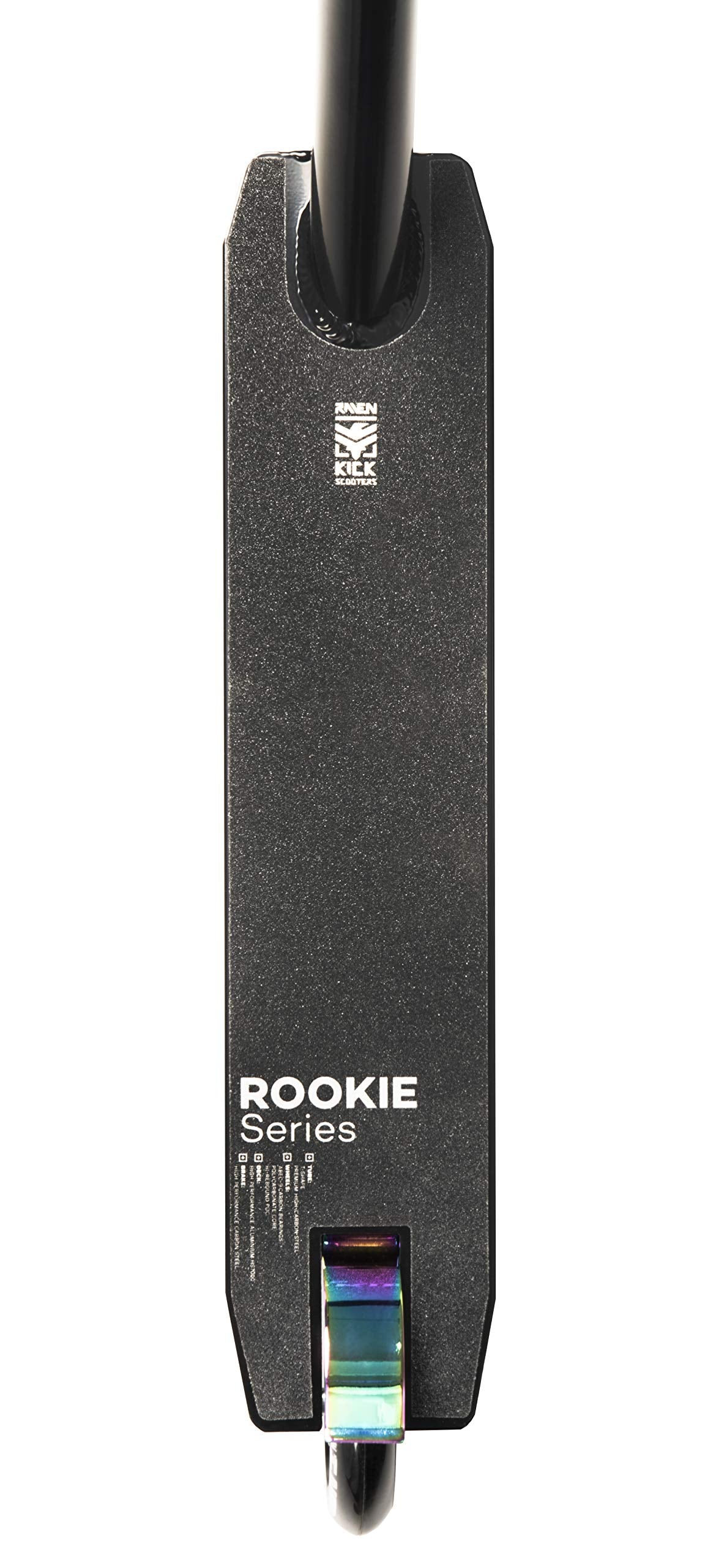 RAVEN Scooter Stunt Tricks Kick Scooter for Kids Teens | 100mm PU Wheels | ABEC-9 Bearings (Rookie Neo Chrome, 100mm)