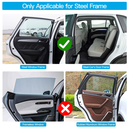 ZATOOTO Car Sunshade for Baby, Side Window Magnetic Sunshade, Black, Large, 100 * 54cm, 2 Pieces.