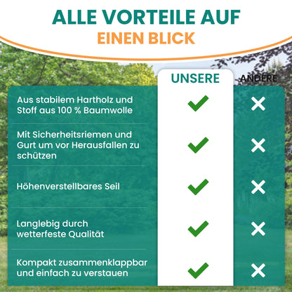 Garden Pirate baby swing made of wood and fabric blue/white 45x30x35 cm for baby toddlers swing seat wooden swing adjustable height weatherproof