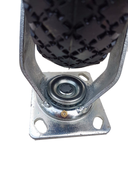 2 x swivel castor + 2 x fixed caster set Ø 260 x 85 mm | 3.00-4 wheel as a 4-part set | pneumatic wheel on silver steel rim | handcart & transport cart kit