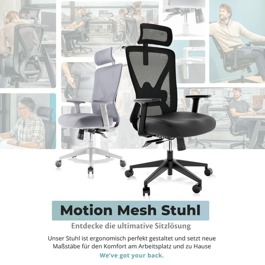 Backerz Office Chair Ergonomic - Office Chairs 150kg, TUV & NEN 1335 Certified - Office Desk Chair - Chair - Ergonomic Office Chair - Computer Chair Height Adjustable & Back-Friendly - Black