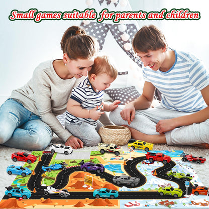 Advent calendar 2024, Kids Pull Back Cars Toy, Sports Car Rally Car Race Toy, 24 day Christmas calendar gift for 3-12 year old boys girls