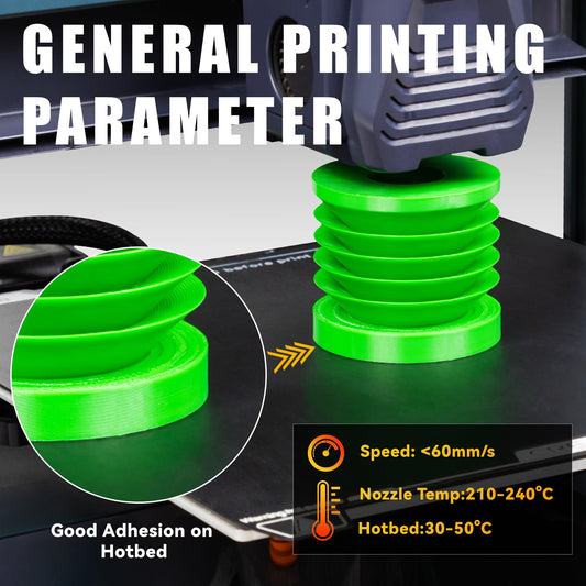TINMORRY TPU Filament 1.75mm, Flexible TPU Roll Soft 3D Printer Filament, 1kg Spool (2.2 lbs), 95A TPU Transparent
