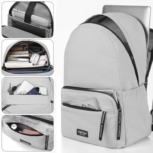 YAMTION School Backpack for Teenage Boys & Girls, fits 17.3 Inch Laptop, Backpack for Women, Men City Backpack for University, Travel, Leisure